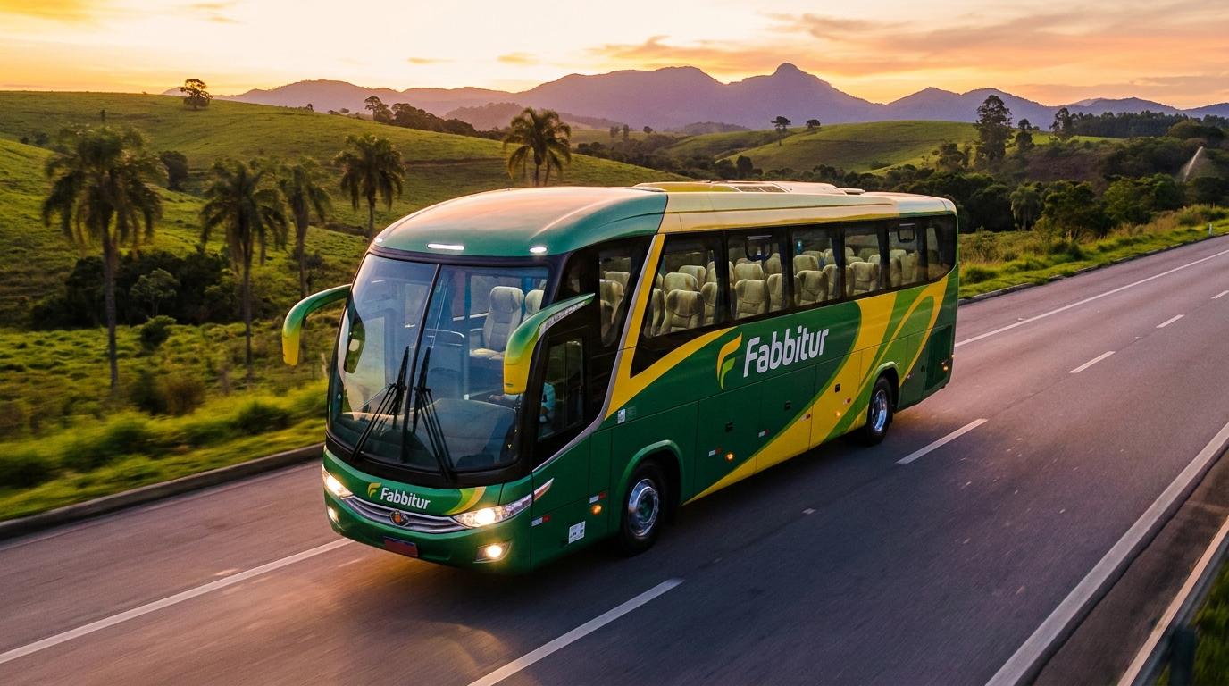 Ônibus da frota Fabbitur Turismo